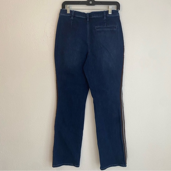 J Mclaughlin High Rise Jeans Womens Size 4 Demi Boot Side Stripe - Picture 6 of 6